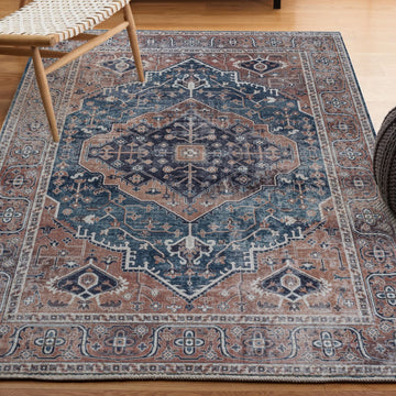 Alacati Ogee Medallion Washable Area Rug